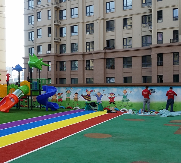 七臺河幼兒園圍墻彩繪